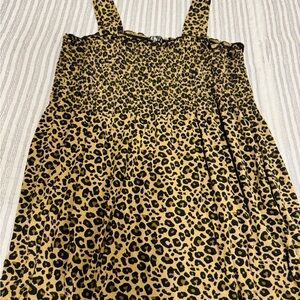 VENUS Animal Print Dress with Black and Tan